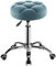 MFDJCBS Hocker mit Rädern, runder Rollhocker, robuster Salon-Massagehocker, 360-Grad-Roller (Farbe: Stoff hellblau, Größe: neun Gitter), für Hochzeiten Bathing in Sunlight