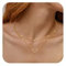 ALEXCRAFT Ketten Gold Halskette für Damen, 14K Vergoldet Sterling Silber 925 Halsketten mit Herz Zirkonia Anhänger, Doppel Layering Stapelbare Gold Layered Ketten Halsketten Boho Schmuck Ketten