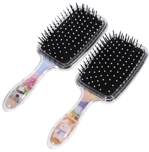 PAMINGONO 2-teilige Haarbürste Für Unterwegs Haarbürste Mit Weichen Borsten Für Nasses Trockenes Haar – Statisches Design Für Glattes Geschmeidiges Haar