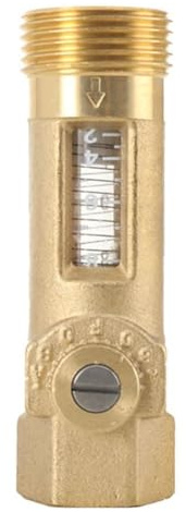 TABODD 2-8L/min Durchflussmesser Aussengewinde 1/2in, DN15 Mechanischer G1/2-Durchflussmesser mit Direktablesung Federdurchflussmesser, Abgleichventil