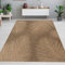 CARPETIA Teppich Gästezimmer Wohnzimmer Schlafzimmerteppich In- & Outdoorteppich wetterfest in zeitlosem Blättermuster in Beige Braun 160 x 230 cm