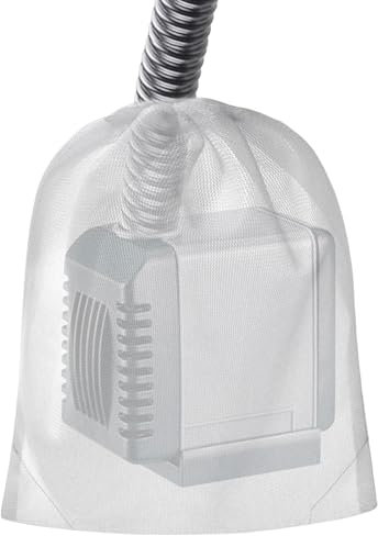 Pond Pump Filter Bag, Fish Pond Filter Bag Pump Filter Mesh Bags Pond Fish Pond Filter Mesh Bags with Drawstring Home Accessory Pond Pump Accessories (White)