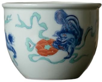 Tazza da tè antica da 130 ml, in ceramica, per kung fu, con sfera di ortensia