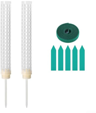 Poteau en mousse en plastique de 25 cm, pour soutenir l'escalade d'intérieur pour plantes comme le pothos et le philodendron (blanc)