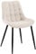 CLP Chaise de Salle à Manger Sardna, Chaise de Cuisine rembourrée avec revêtement en Velours côtelé surpiqué, Couleur:crème