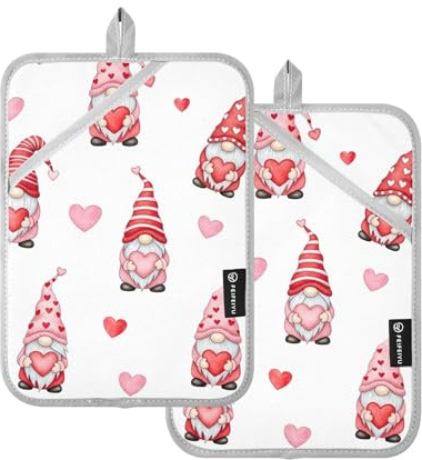 Cute Hot Pads Pot Holders Pink St Heat Resistant Oven Mit for Hot Pan Holder for Counter, Set of 2