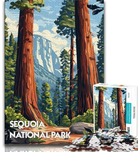 Sequoia Splendor 1000 Piece Jigsaw Puzzle for Adults And Teenagers,for Educational Game Challenge Toy Unique Home Decor And Gifts 38x26cm