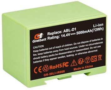 14.4V 5.0Ah Batteria di ricambio agli ioni di litio per iRobot Roomba e serie i serie