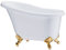 drinkstuff DD08257 White & Gold Bath Tub Champagne Bucket
