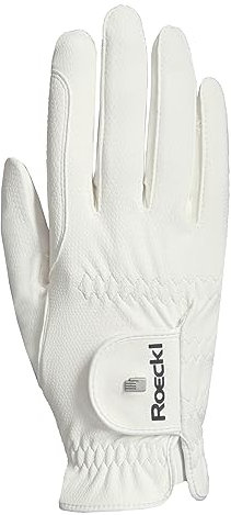 Roeckl Sports Reithandschuh ROECK-Grip PRO, Unisex Sommer Handschuh, Weiß 8.5