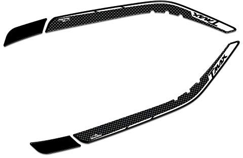 Resin Bike Adesivi Scooter Compatibile con Yamaha Tmax 500 530 2008 2016. Protezioni Maniglie Passeggero da Urti e Graffi. Coppia Adesivi 3D Resinati Effetto Carbonio