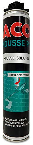 ACO DPU750A ACO MOUSSE Mastic Expansive Polyurethane, Pistolable, Isolation & Remplissage, 750ml