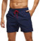 Arcweg Badehose für Herren mit Reißverschlusstasche Atmungsaktiv Wasserabweisend Badeshorts Männer Trainingsshorts Elastisch Verstellbar Mit Tunnelzug Meshfutter Dunkelblau XL(EU)