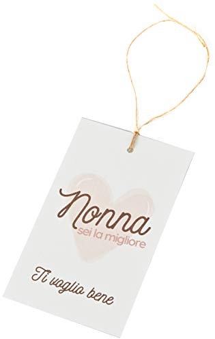 Mopec Lot de 25 jetons Nonna avec cordon 6 x 10 cm Blanc Taille unique