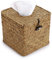 BSTKEY - Porta salviette decorativo in alga naturale, a forma di cubo, per fazzoletti di carta, colore naturale