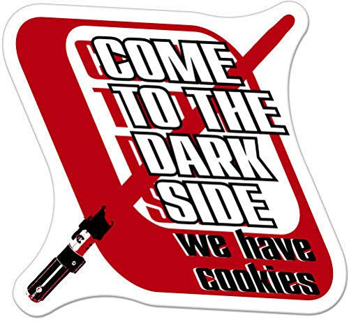 12cm! Klebe-Folie Wetterfest Made-IN-Germany Come The Dark Side We Have Cookies Funny K165 UV&Waschanlagenfest Auto-Aufkleber Sticker Decal