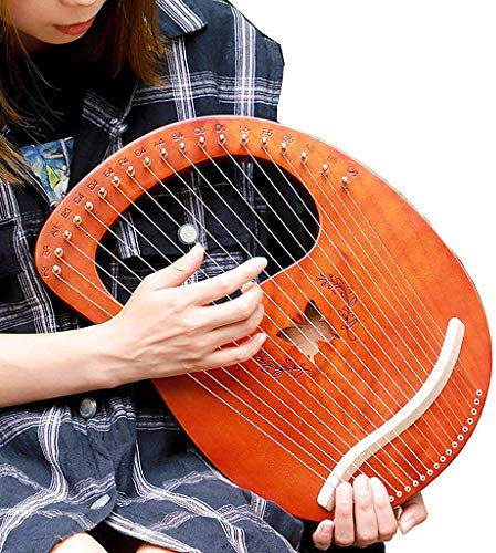 Harfe Instrument Lyre, 16 Saiten Lyre Harfe Mahagoni Stil Lyre Handheld Harfe Musikinstrument, Für Anfänger Musikliebhaber Kinder Erwachsene