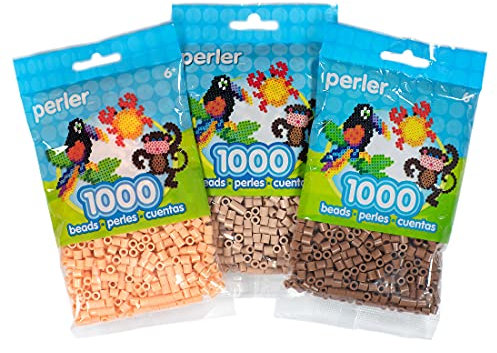 Perler Sicherungsperlen-Set, 3er-Pack, Hellbraun, Hellbraun und Sand, 3er-Pack