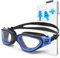ZABERT Schwimmbrille, W1 Schwimmen Brille Für Herren Damen - Profi Schwimmbrille Antibeschlag UV400-Schutz Stärke - Klar Linse Für Wettkampf Triathlon Schwimmbad - Schwarz Blau Klar