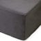 Amago - Spannbetttuch, 50 cm Steg, 100 prozent Baumwolle, 140 x 200 cm - Anthrazit