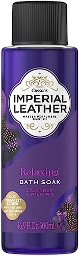 I/LEATHER BATH LAVENDER/W IRIS