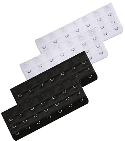 YUPPIE TONE 7 Hooks Bra Extender Back Corset Extender Ladies Bra Strap Extension 4pcs, Multicolored, 7 Hooks