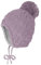 maximo Mini-Mütze ausgenäht Struktur Norwegerstern, großes Pompon Made in Germany