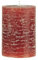 Rustikale Stumpenkerze H:10 cm Ø:7 cm div. Farben Brenndauer 35 Stunden Kerze Advent Weihnachten Deko, Farbe:Rustic Brown