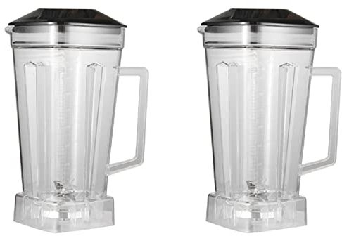 PRIZOM 2 x Replacement Pitcher for Mixer, Transparent Replacement Part, Capacity 2 L, Compatible with Silver Blender