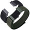 ANNEFIT Nylon Bracelets de Montre 22mm, 2pcs Réglable Bracelet à Libération Rapide pour Femme et Homme (Noir et Vert Armée)