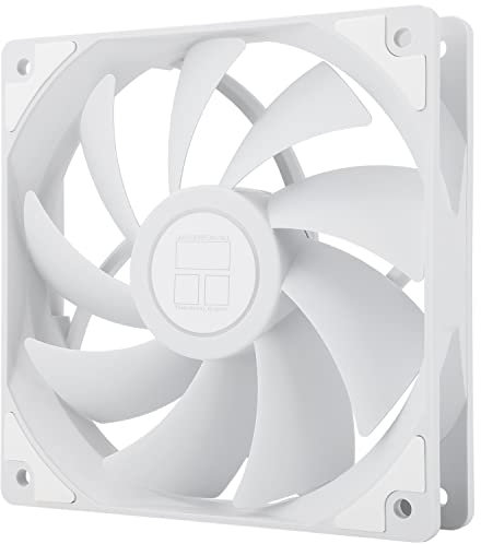 Thermalright TL-C12CW Ventilador para CPU y Carcasa de 120 mm, Silencioso PWM de 4 Pines Con Rodamiento S-FDB, Hasta 1550 RPM, Blanco