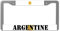 Funlucy Argentinischer Stolz, Metall-Nummernschild-Rahmen, Auto-Tag-Halter, 2 Löcher, argentinische Flagge, Nummernschildabdeckungen, Halterungen und Rahmen