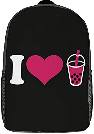 351 Wanderrucksack Bubble Tea Liebe Laptoptasche Klassischen Schulrucksack Multifunktion Tasche Für Schule, Wandern, Büro, 43X32X14Cm