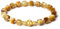 MetJakt Handgemachtes Stretch Armband mit 6MM Echtes Naturstein Würfel Design und 18k Vergoldete Kugel Edelstein Perlenarmband für Damen und Herren (Goldenes Tigerauge -Vergoldet)