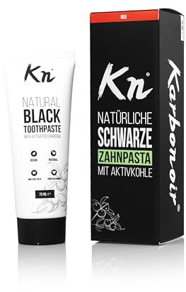 Schwarze Zahnpasta von Karbonoir für weiße Zähne mit Aktivkohle – toothpaste for teethwhitening - 75 ml