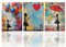 Tucocoo Wanddekoration für Wohnzimmer, Motiv: Banksy, kleines Mädchen, Graffiti-Ballon, roter Regenschirm, Gemälde, Leinwand, Pop-Straßen-Wandkunst, Poster, Drucke, Kunstwerk, Heimdekoration, gerahmt