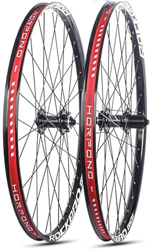 26/27,5/29 Zoll MTB-Laufradsatz,Alu-Legierung,Doppelwandige Felgen,Boost-Steckachsen-Laufradsätze Mit Abgedichtetem Lager Scheibenbremsen-Laufradsatz Passend Für 7–11-Gang-Kassetten,Schwarz,29inch