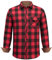 DEMEANOR Chemise en flanelle à manches longues pour homme - Chemise en flanelle à carreaux pour homme - Avec poche de poitrine, noir/rouge, 3XL