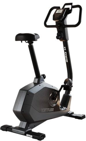 KETTLER SPORT Heimtrainer GIRO M | 6kg Schwungmasse | Hohe Gewichtsbelastung von 130kg | Transportrollen | Pulsmessung mit Brustgurt (optional)