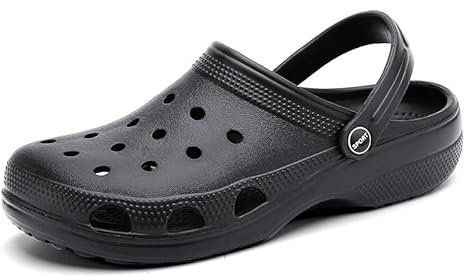 Sabots de Jardin pour Homme et Femme - Sandales en Maille Respirante Lakeland Active Mule Unisexe - Sabots Classiques antidérapants - Pantoufles d'été d'extérieur, Noir, 46 EU