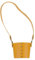 sourcing map Water Bottle Carrier Holder with Strap, 67x66mm PU Leather Tumbler Coffee Cup Sleeve Bag Drinks Bags for Camping Walking Hiking, Yellow
