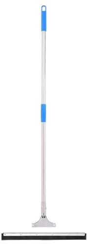 vidaXL Wasserschieber mit Stiel 45x122,5 cm Stahl und Gummi