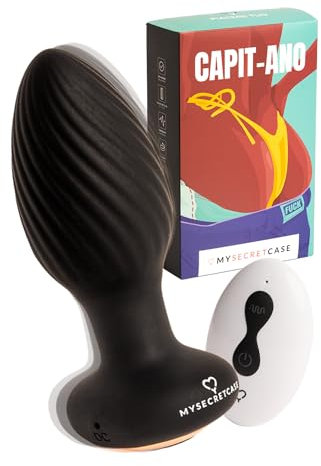 MySecretCase Plug Anale-Dilatatore Donna Vibrante - Sextoys Plug Anale Telecomando, Vibratoreper Donna Professionale, Vibratori Comando A Distanza, Vibratore Per Uomo Anale Anal Dilatatore (Nero)