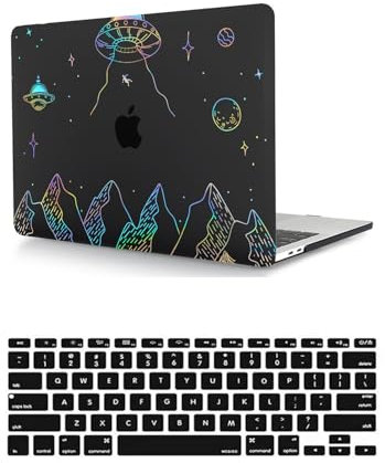 HLAAJJX Custodia Rigida Protettiva per Macbook 12 pollici Case 2017 2016 2015 con display Retina A1534, Copertina in Plastic + EU Cover Tastiera,Atlante
