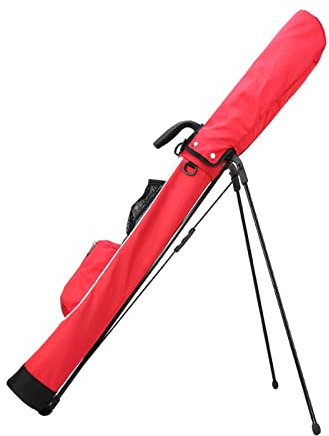 Qianly Golf Standtasche für Pitch Und Putt, wasserdichte Aufbewahrung für Golfschläger, Rot