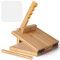 Benssey Tortilla Press10 Inch Roti Maker with Rolling Pin Large Bamboo Wood Tortilla Maker with 50 Pieces Parchment Paper