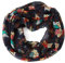 COLLBATH Damen Schal Eule Bedruckt Leicht Voile Langer Durchsichtig Wickeltuch Elegant Modeaccessoires