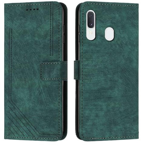Étui à rabat pour smartphone Compatible Avec Samsung Galaxy A20 Dragonne Étui De Téléphone Portefeuille Flip Étui De Téléphone Porte-cartes Flip Cover Étui De Téléphone Compatible Avec Samsung Galaxy