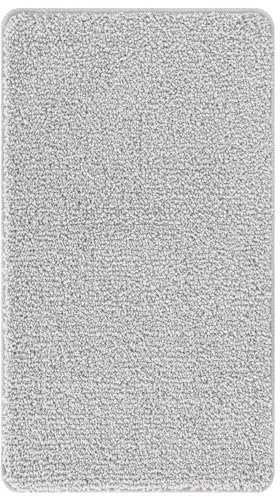 vidaXL Moderne graue Badematte | rutschfeste Polyester Matte Weiche Absorbierende Badezimmermatten Maschinenwaschbar 70 X 120 cm Für drinnen