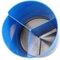 TOPPERFUN Caja de almacenaje cuchillería cucharón Servidor de cuchara organizador de cubiertos soporte para utensilios de cocina porta cubiertos para mesa el plastico Azul